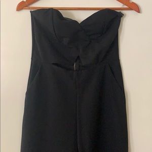 Strapless cut out jumpsuit sz L black